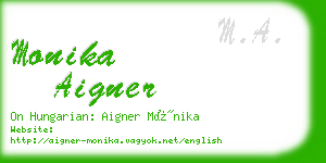 monika aigner business card